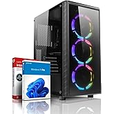 AMD Quad Multimedia PC Athlon X4 950 Quad Core, 3.8 GHz - 16GB GDDR4-512GB SSD - Geforce GT 1030 2GB - RGB Gaming - USB 3.0 - LAN - Win11 Pro - WLAN - MS Office - 7488
