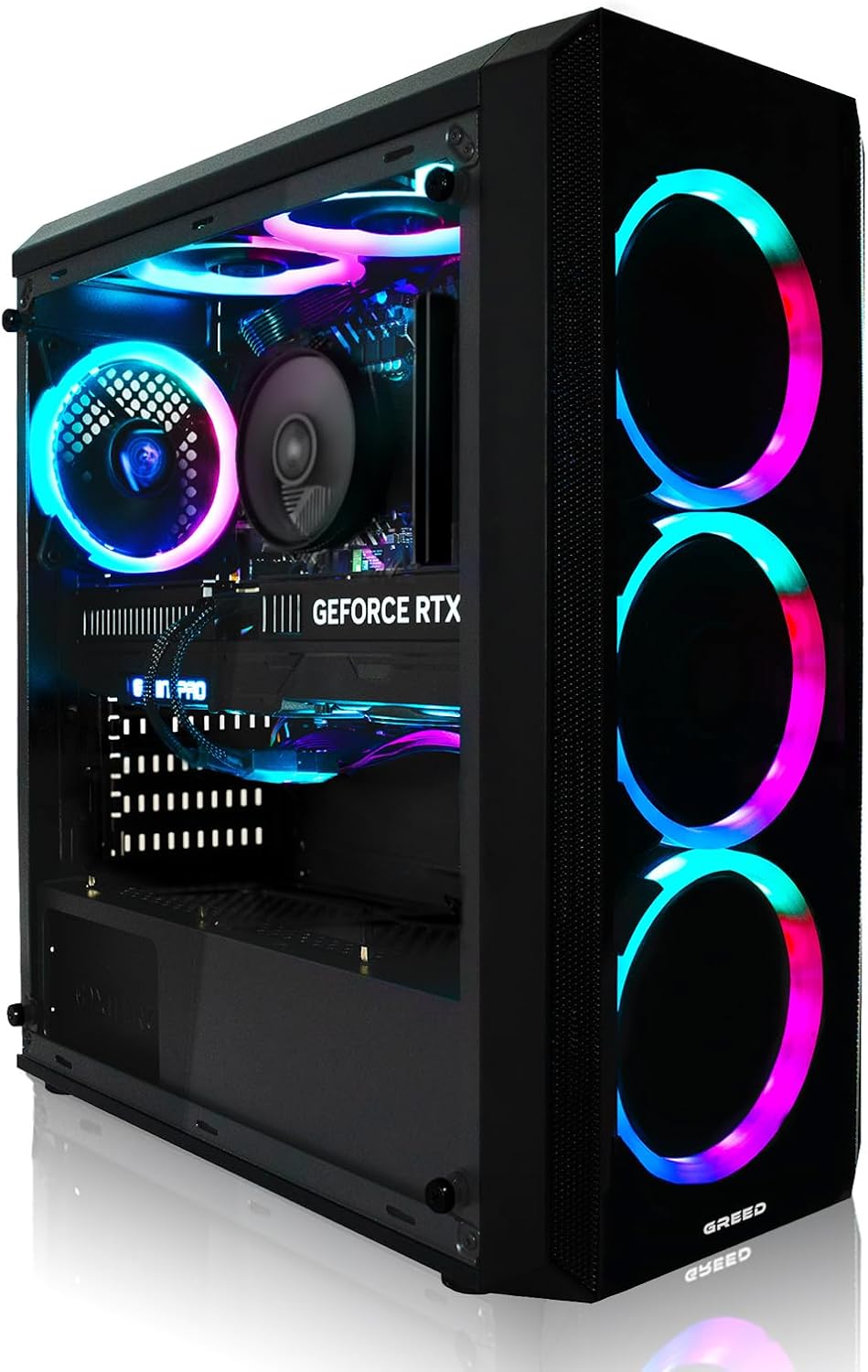 Greed® MK2 – High End Gaming PC – Intel Core i7 10700F + Nvidia Geforce RTX 3060 – Ultra Fast RGB Computer + 4K Raytracing Calculator with 4.8 GHz – 32 GB DDR4 RAM – 1TB SSD – WLAN + W11 Pro