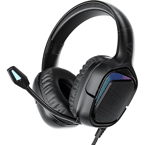 EKSA 2.4GHz Wireless Gaming Headset for PS5/PS4/PC/Switch/Mac, Bluetooth 5.3 Gaming Headphones Wireless with Microphone, 20ms Latency, 52 Hours Battery Life, RGB, USB PC Headset