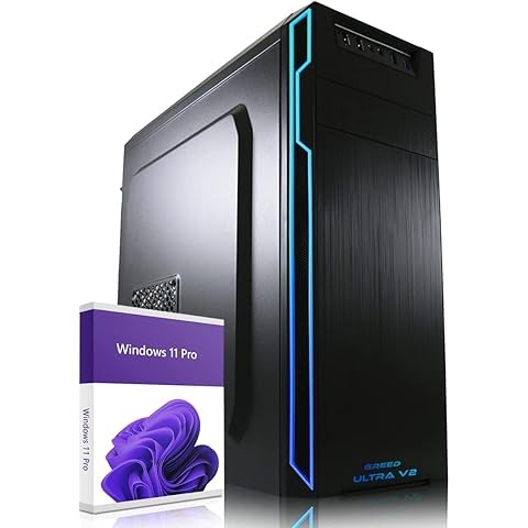 AMD Quad Multimedia PC Athlon X4 950 Quad Core, 3.8 GHz - 16GB GDDR4-512GB SSD - Geforce GT 1030 2GB - RGB Gaming - USB 3.0 - LAN - Win11 Pro - WLAN - MS Office - 7488